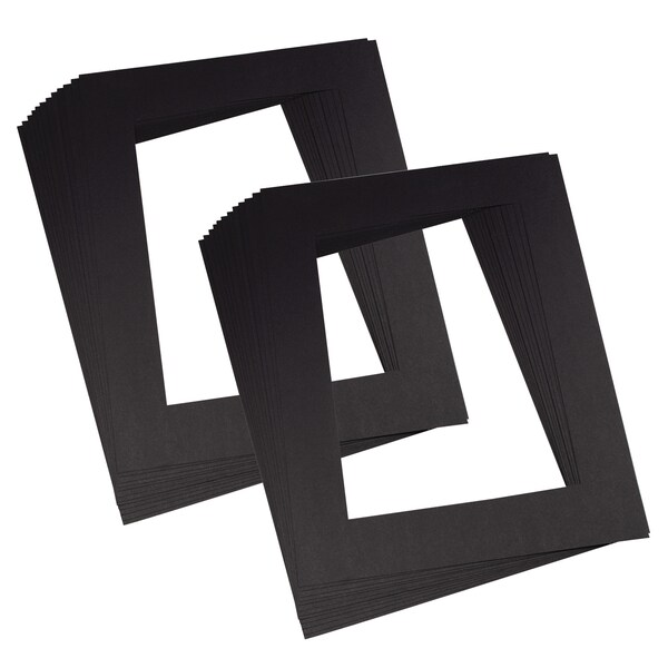 Pre-Cut Mat Frames, 9in x 12in, Black, PK24